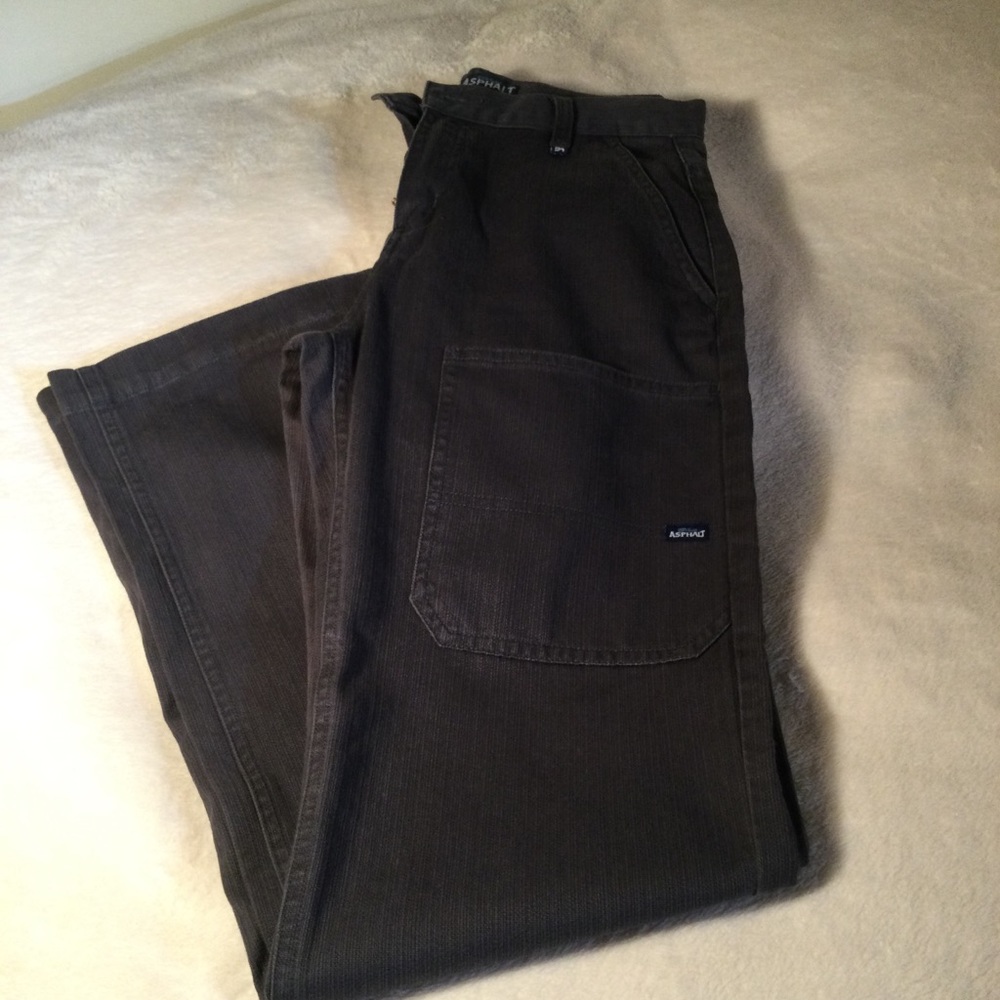 Blue Asphalt quality and comfort Dark Charcoal Grey Cargo Denim Jeans